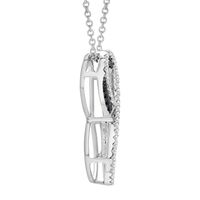 Black & White Diamond Infinity Pendant in Sterling Silver (1/3 ct. tw.)