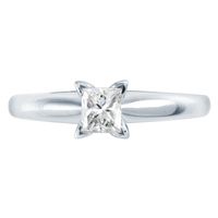 1/2 ct. Diamond Solitaire Engagement Ring 18K Gold