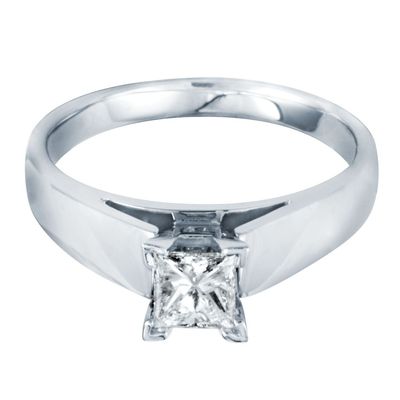 1/2 ct. Diamond Solitaire Engagement Ring 14K Gold