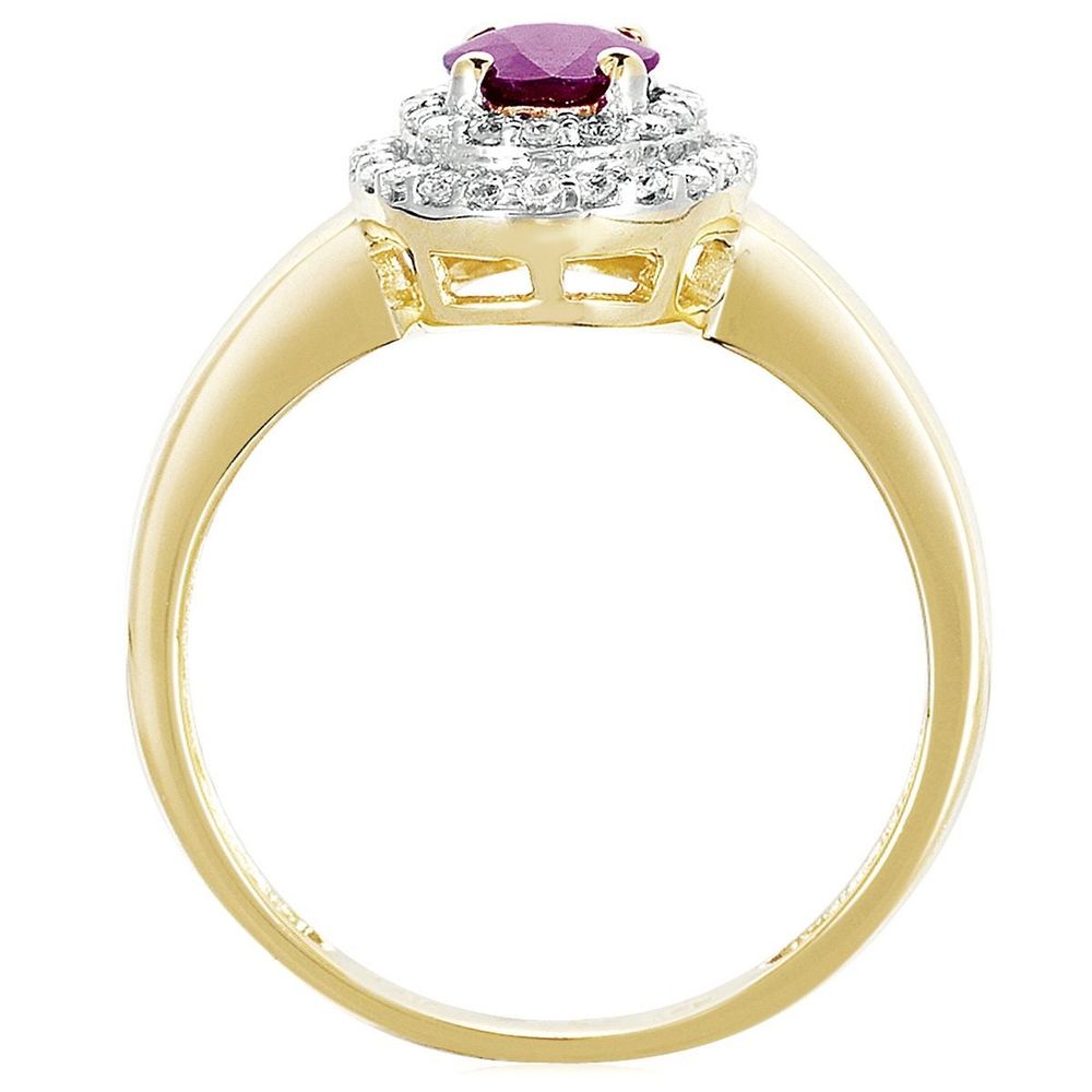 Ruby & Diamond Ring 10K Gold