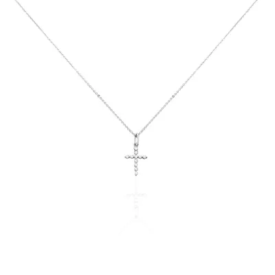 Collier Norine Argent Blanc Oxyde De Zirconium