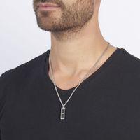 Collier Messy Acier Blanc