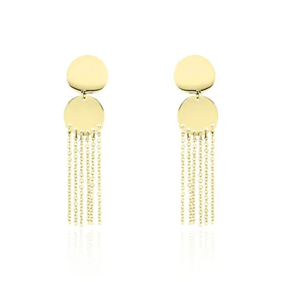 Boucles D'oreilles Pendantes Or Jaune Achillee