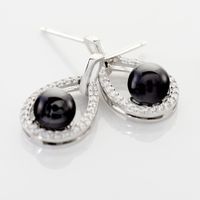 Boucles D'oreilles Pendantes Nerea Argent Céramique Et Oxyde
