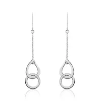 Boucles D'oreilles Pendantes Joy Argent Blanc