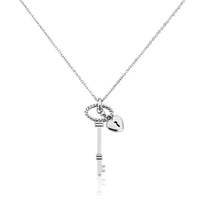 Collier Sautoir Josephaae Acier Blanc