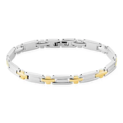 Bracelet Pierre Acier Bicolore