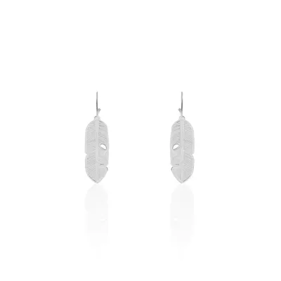 Boucles D'oreilles Pendantes Tia Acier Blanc