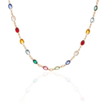 Collier Ilvaae Plaque Or Jaune Pierre De Synthese