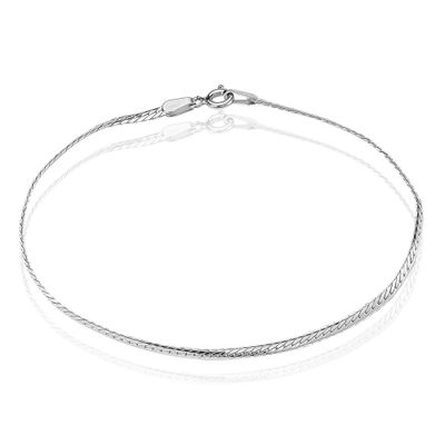 Bracelet Izel Maille Anglaise Or Blanc