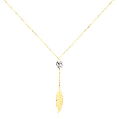 Collier Powoo Or Jaune Strass