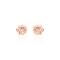 Boucles D'oreilles Puces Jannea Argent Rose Oxyde De Zirconium