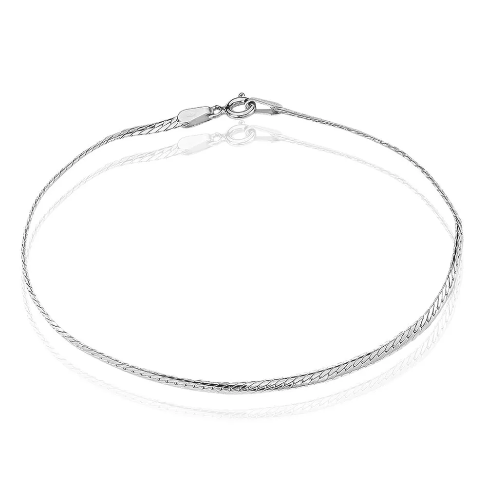 Bracelet Izel Maille Anglaise Or Blanc