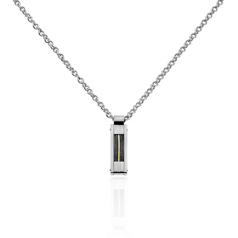Collier Charlie-rose Acier Blanc