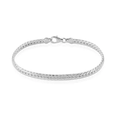 Bracelet Izel Maille Anglaise Or Blanc