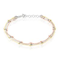 Bracelet Daralea Argent Tricolore