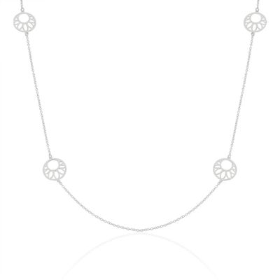Collier Sautoir Slorane Argent Blanc