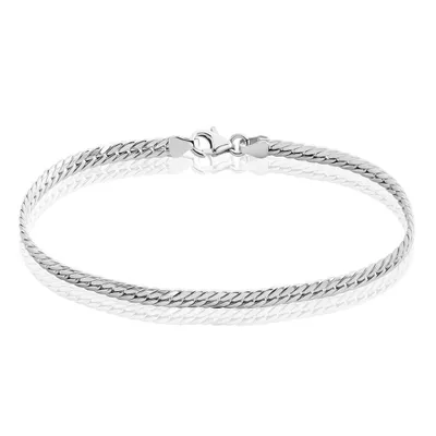 Bracelet Izel Maille Anglaise Or Blanc