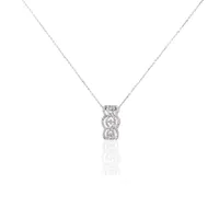 Collier Or Blanc Oxyde De Zirconium