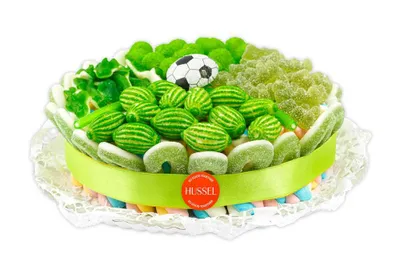 Bolo de Gomas Verde com Bola Futebol 1Kg