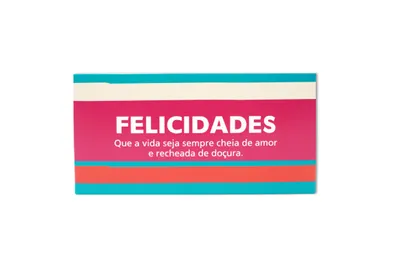 Envelope Felicidades para Tablete de Chocolate