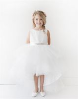 High Low with Lace Bodice and beaded Sash Dress