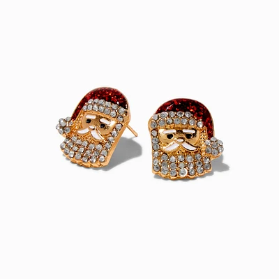 Rhinestone Santa Stud Earrings