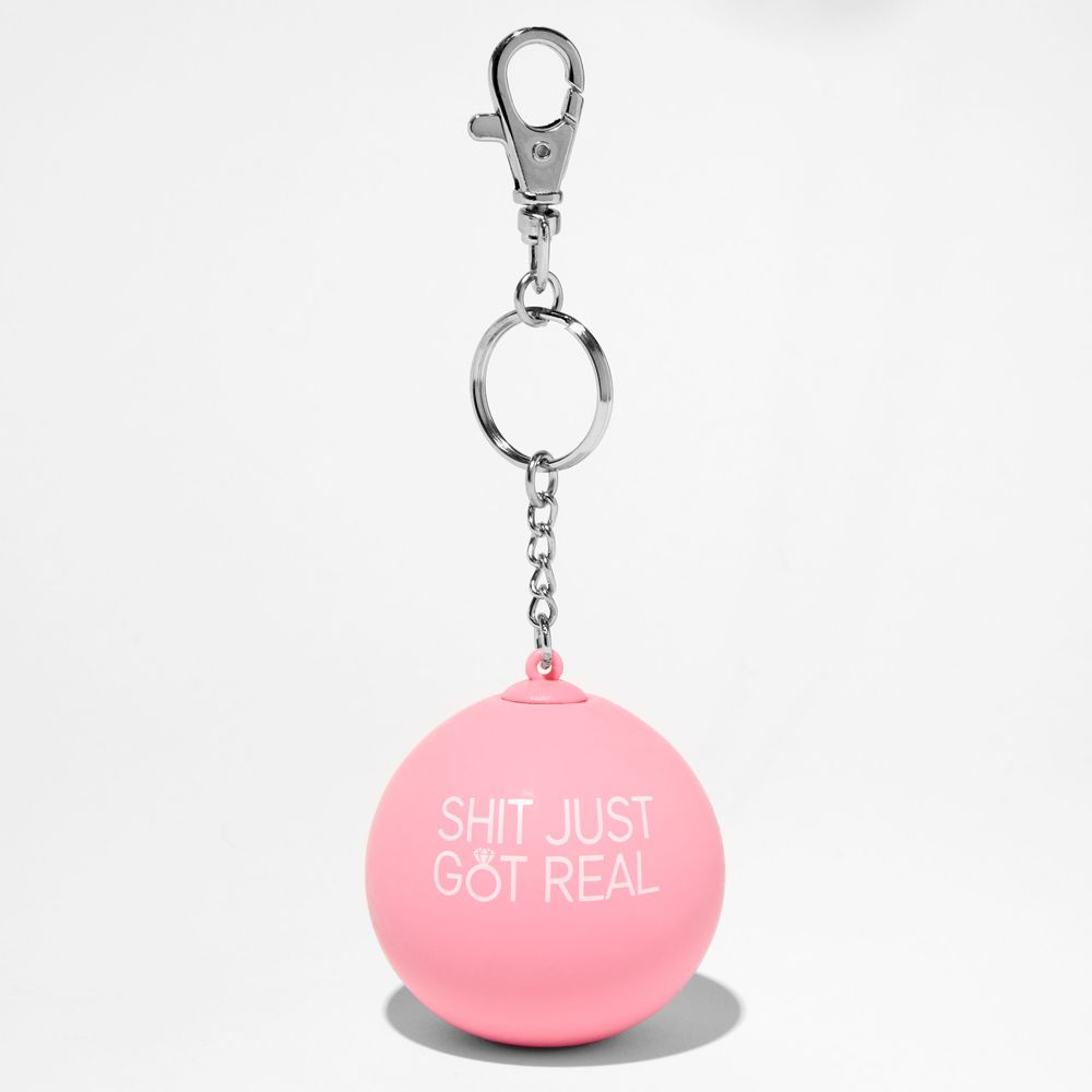 Shit Just Got Real Bridal Pink Stress Ball Keychain