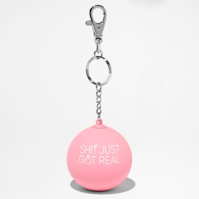 Shit Just Got Real Bridal Pink Stress Ball Keychain