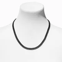 Black 3MM Curb Chain Necklace