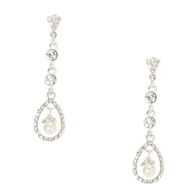 Crystal & Pearl Swing Drop Earrings