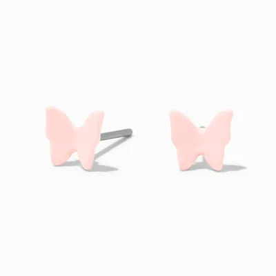 Pink Tiny Butterfly Stud Earrings