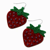 Acrylic Strawberry 2'' Drop Earrings