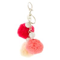 Pink Pom Pom & Fireball Keychain