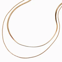 Gold-tone Delicate Snake Multi-Strand Chain Necklace