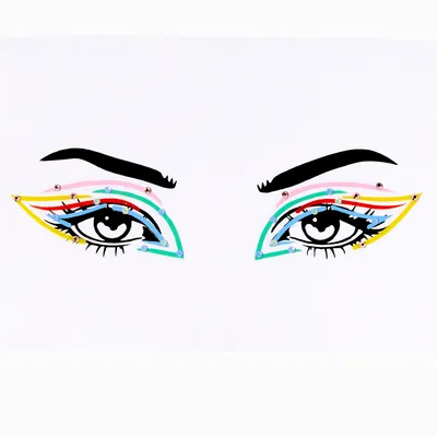 Neon Gem Faux Tattoo Liner