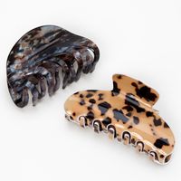 Brown Tortoiseshell Hair Claws - 2 Pack