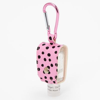 Polka Dot Holder with Anti-Bacterial Hand Sanitizer