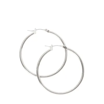 Small Smooth Silver Hoop Earrings