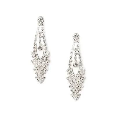 Cascading Crystal Drop Earrings