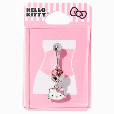 Hello Kitty® Silver 14G Face Dangle Belly Bar