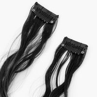 Black & Gray Ombre Faux Hair Extension Clips - 2 Pack