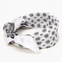 Floral Paisley Silky Bandana Headwrap