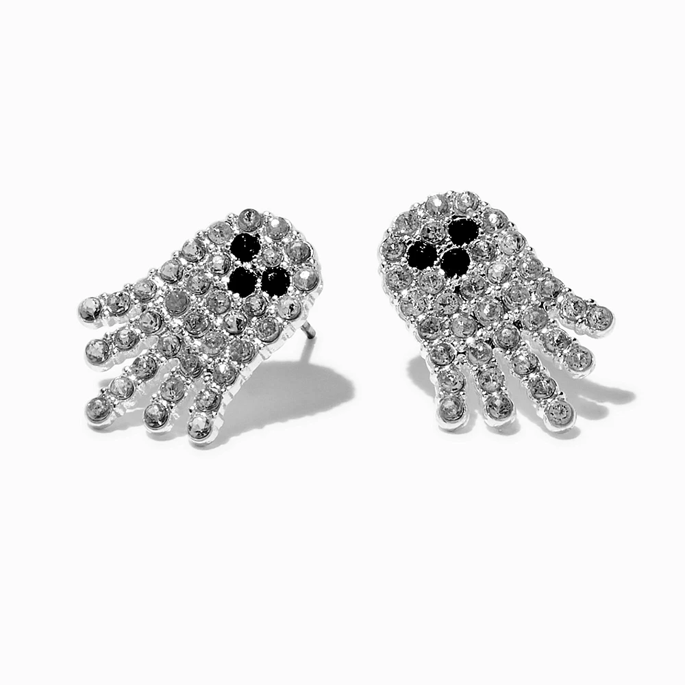 Bedazzled Ghost Stud Earrings