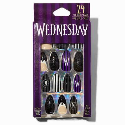 Wednesday™ Stiletto Press On Faux Nail Set - 24 Pack