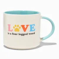 "Love Is a Four Legged Word' Ceramic Mug & Pet Bowl Set