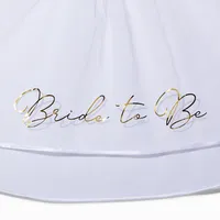 Bride To Be Satin Trim Double Layer Veil