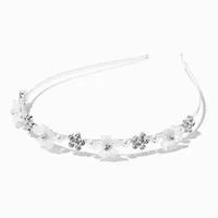 Silver Frosted Flower Headband