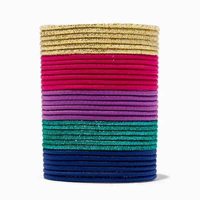 Jewel Tone Luxe Hair Ties - 30 Pack