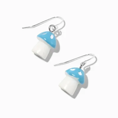 Blue Mushroom Drop Earrings